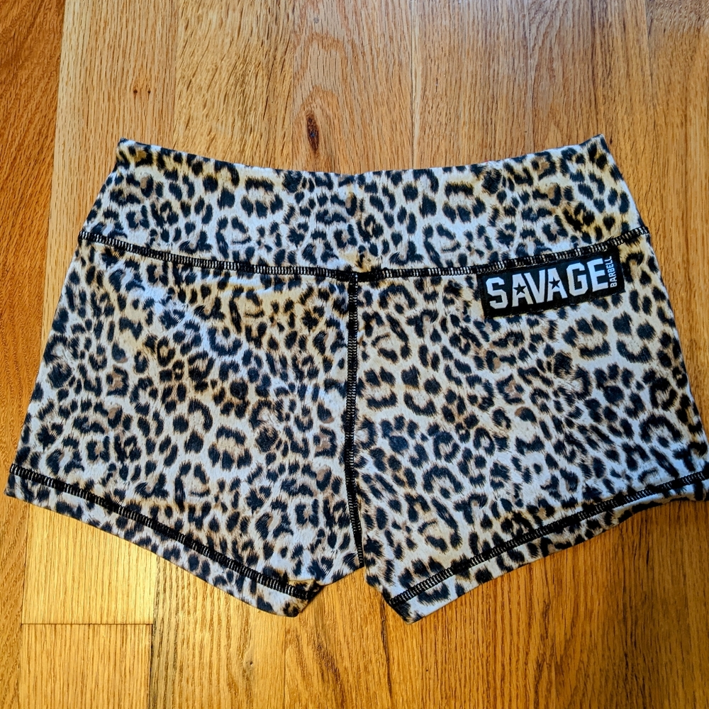 Savage Barbell Leopard Shorts MD